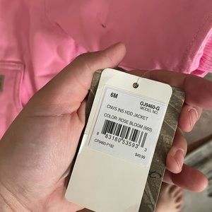 Pink Carhartt Winter Coat 6 Months
